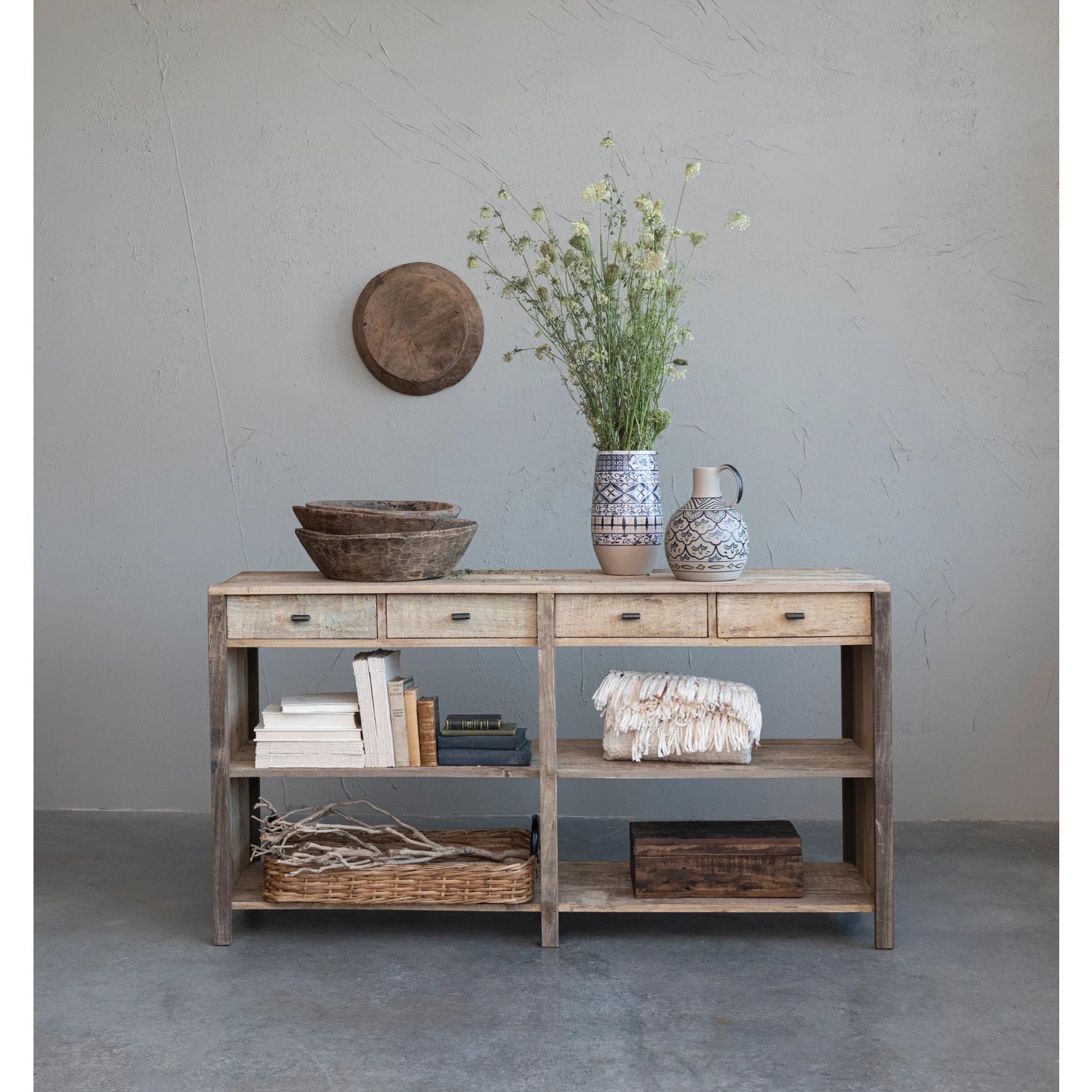 Reclaimed Wood Sideboard, Feathered Farmhouse