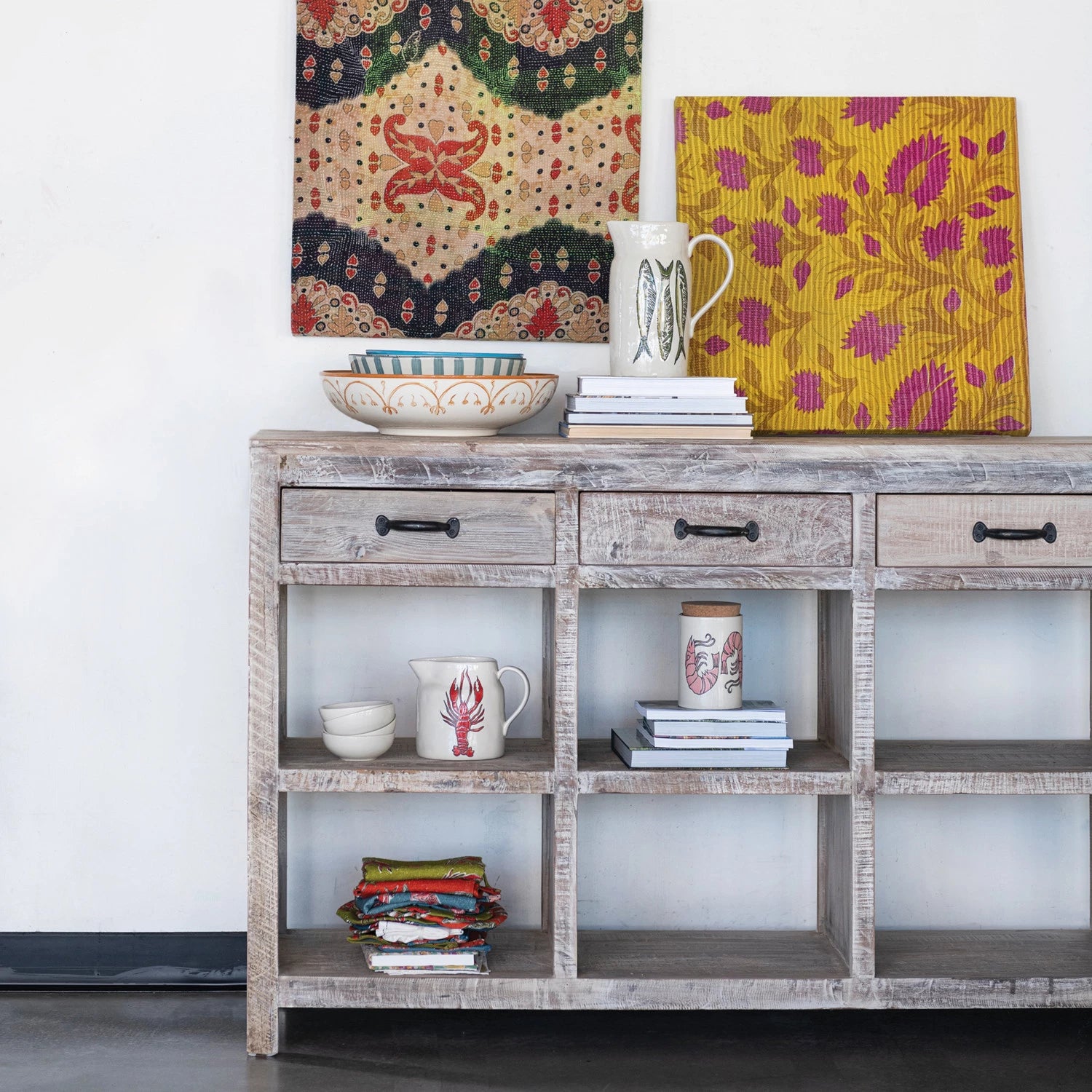 Reclaimed Wood Sideboard, Feathered Farmhouse