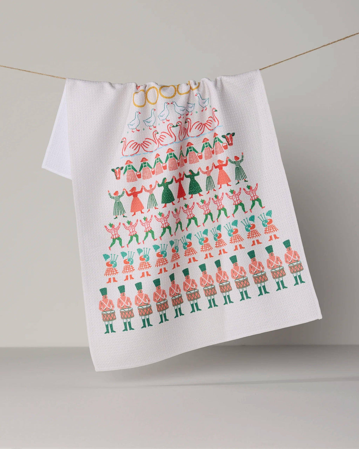 Counting Christmas Tea Towel, Feathered Farmhouse