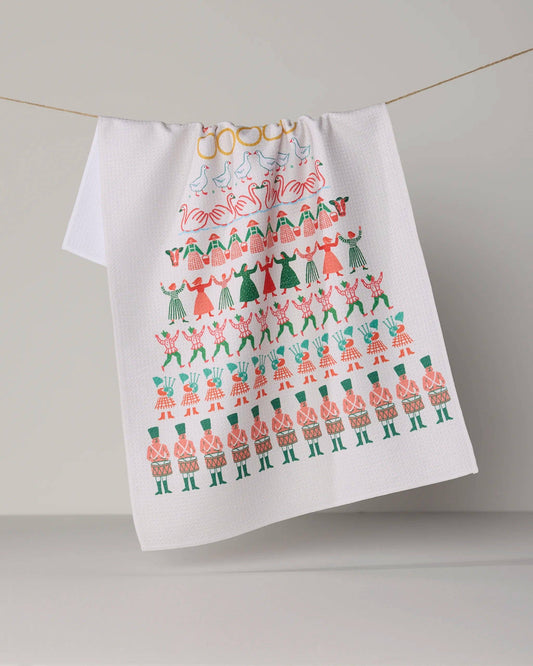 Counting Christmas Tea Towel, Feathered Farmhouse