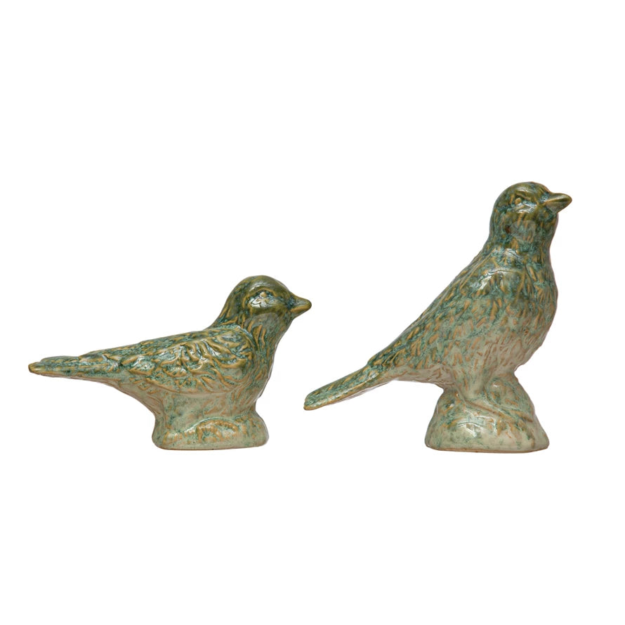 Debossed Stoneware Bird, Feathered Farmhouse