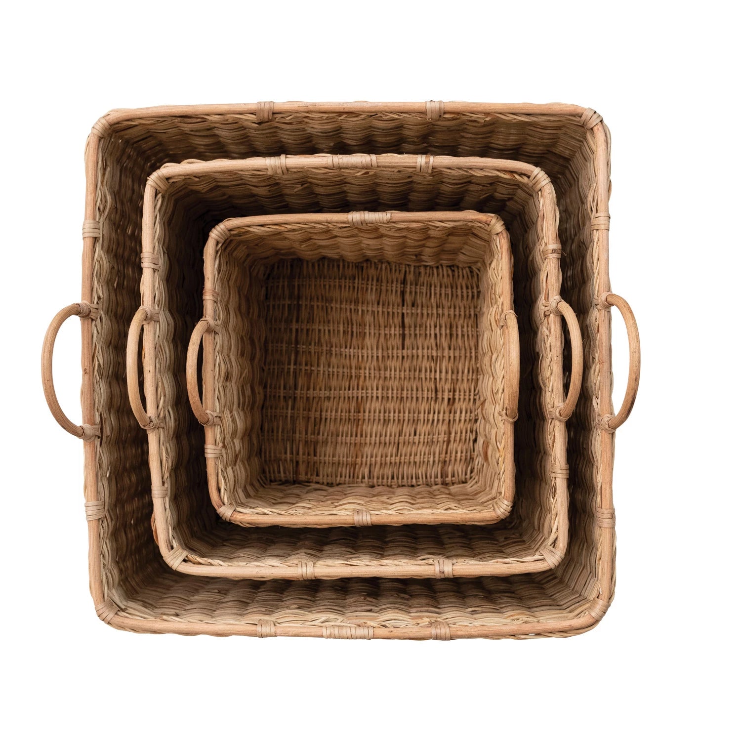Rattan Baskets w/ Handles, The Feathered Farmhouse