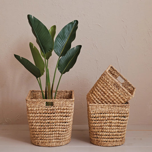 Water Hyacinth Baskets, The Feathered Farmhouse