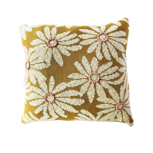 Floral Embroidery Pillow, The Feathered Farmhouse