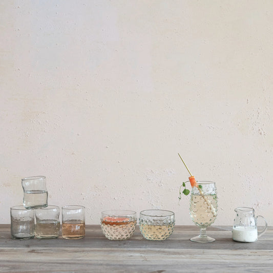 Glass Hobnail Bowl, The Feathered Farmhouse