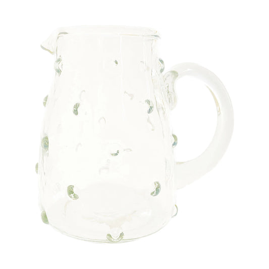 Recycled Glass Hobnail Pitcher, The Feathered Farmhouse
