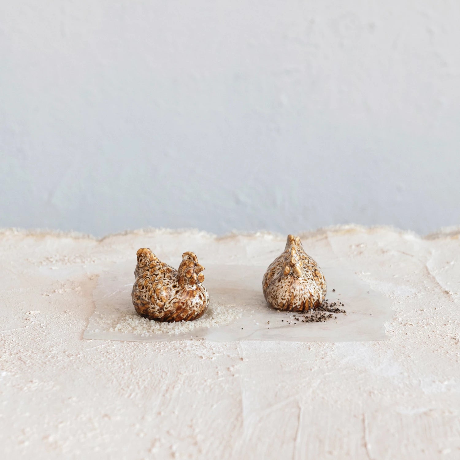 Stoneware Hen Salt + Pepper Shaker, The Feathered Farmhouse