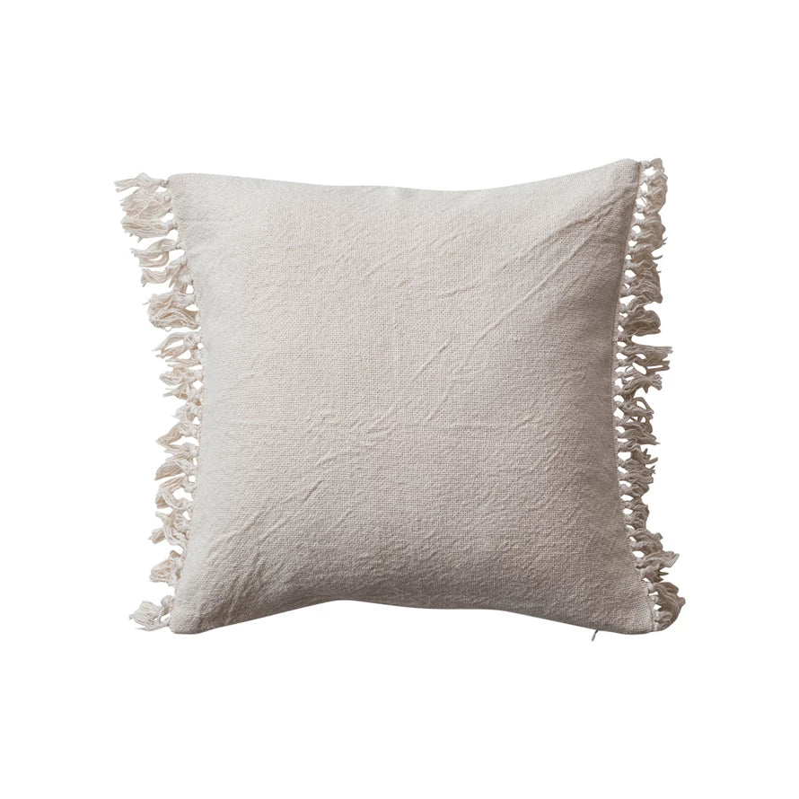 Cotton Fringe Pillow, The Feathered Farmhouse
