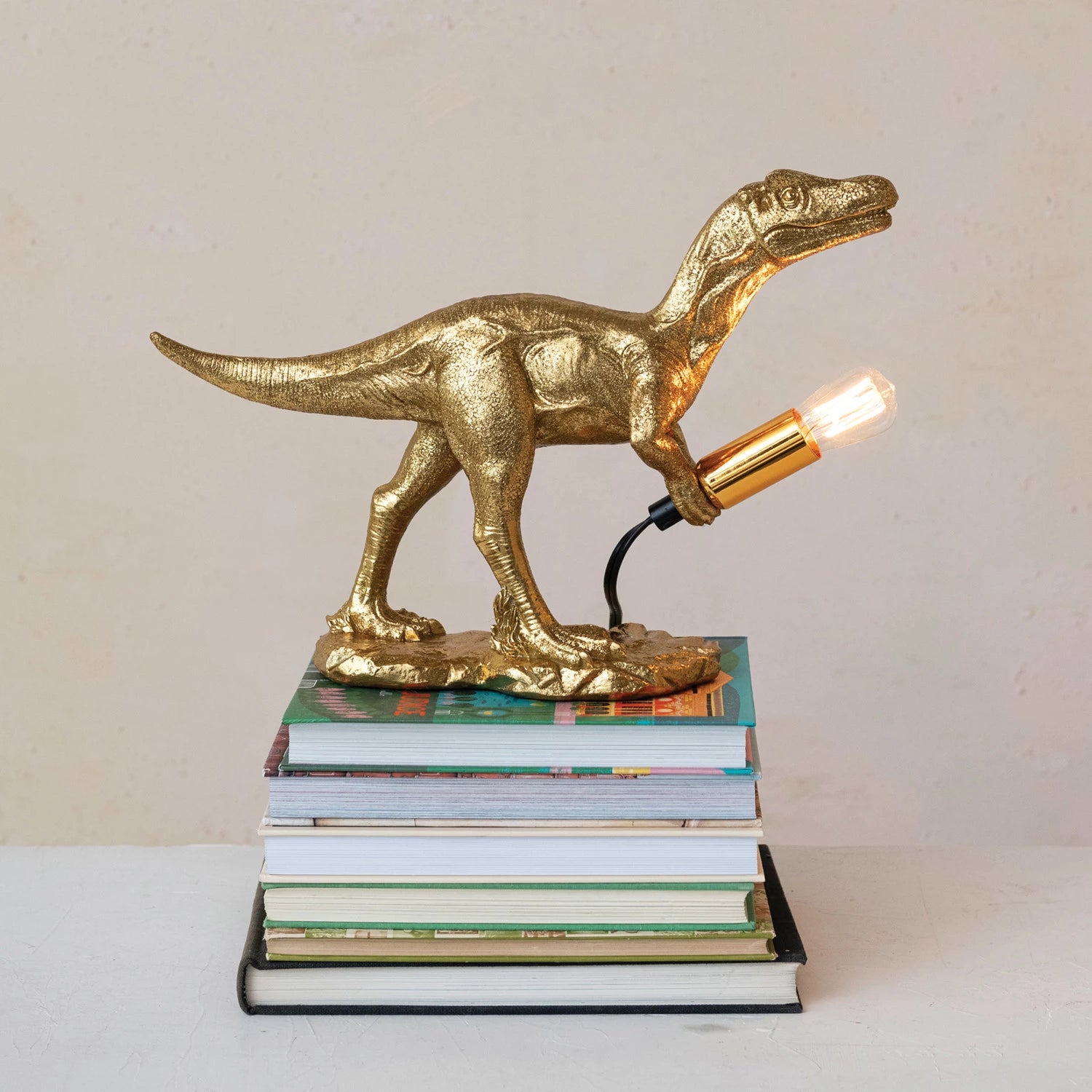 Resin Dinosaur Table Lamp, The Feathered Farmhouse