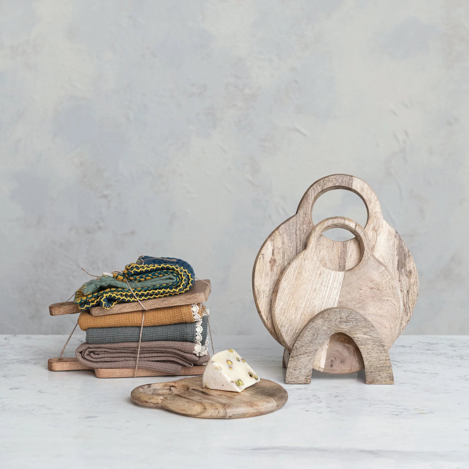 Mango Wood Cutting/Cheese Board, Feathered Farmhouse