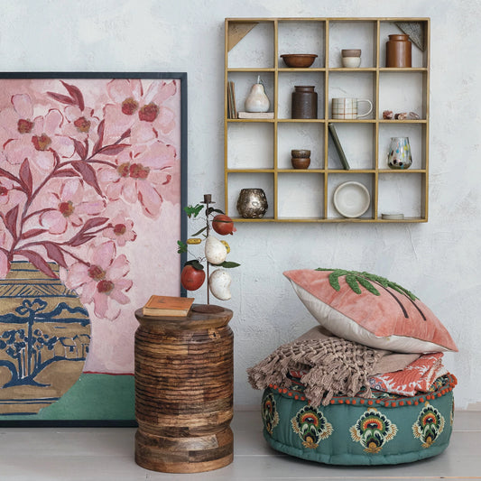 Flowers in Vase Wall Decor, Feathered Farmhouse