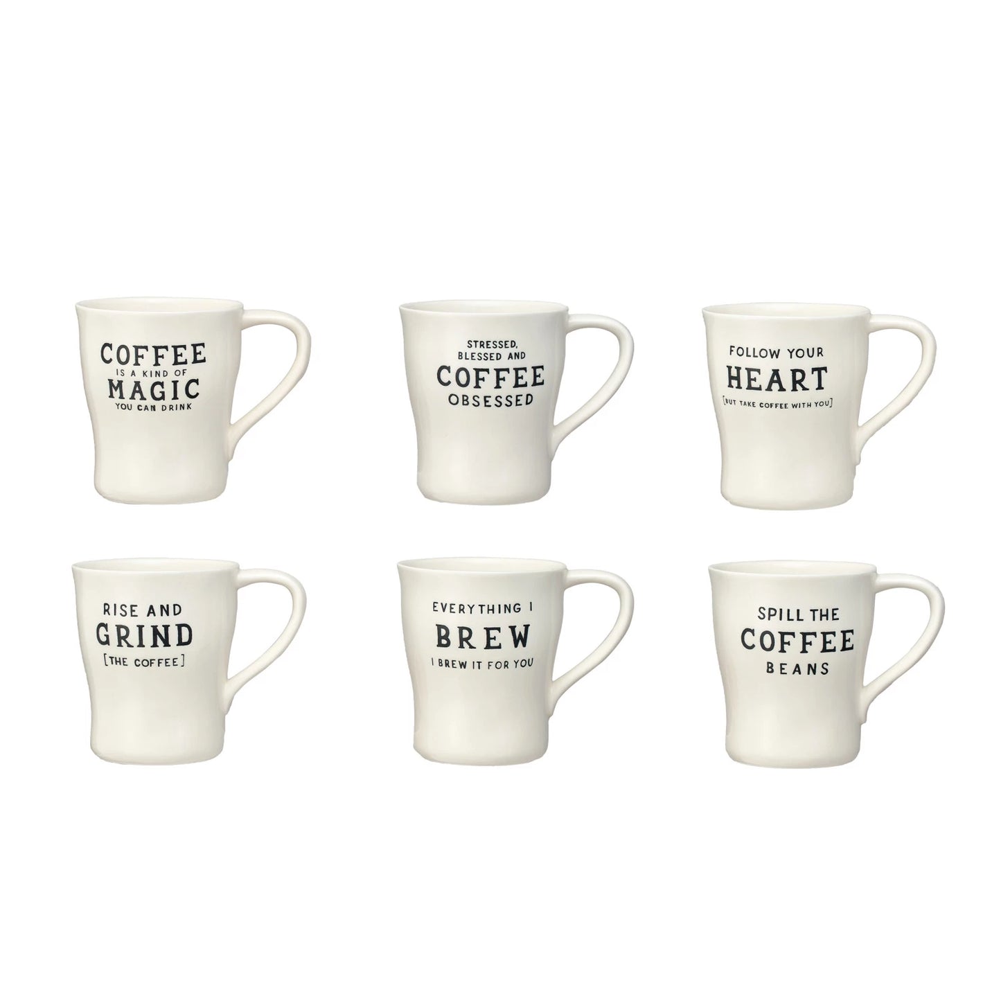 Coffee Saying Mugs, The Feathered Farmhoues