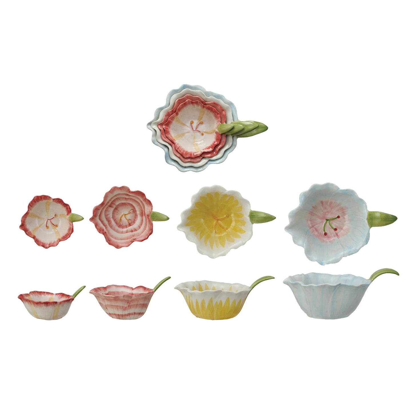 Flower Shaped Prep Bowls, Feathered Farmhouse