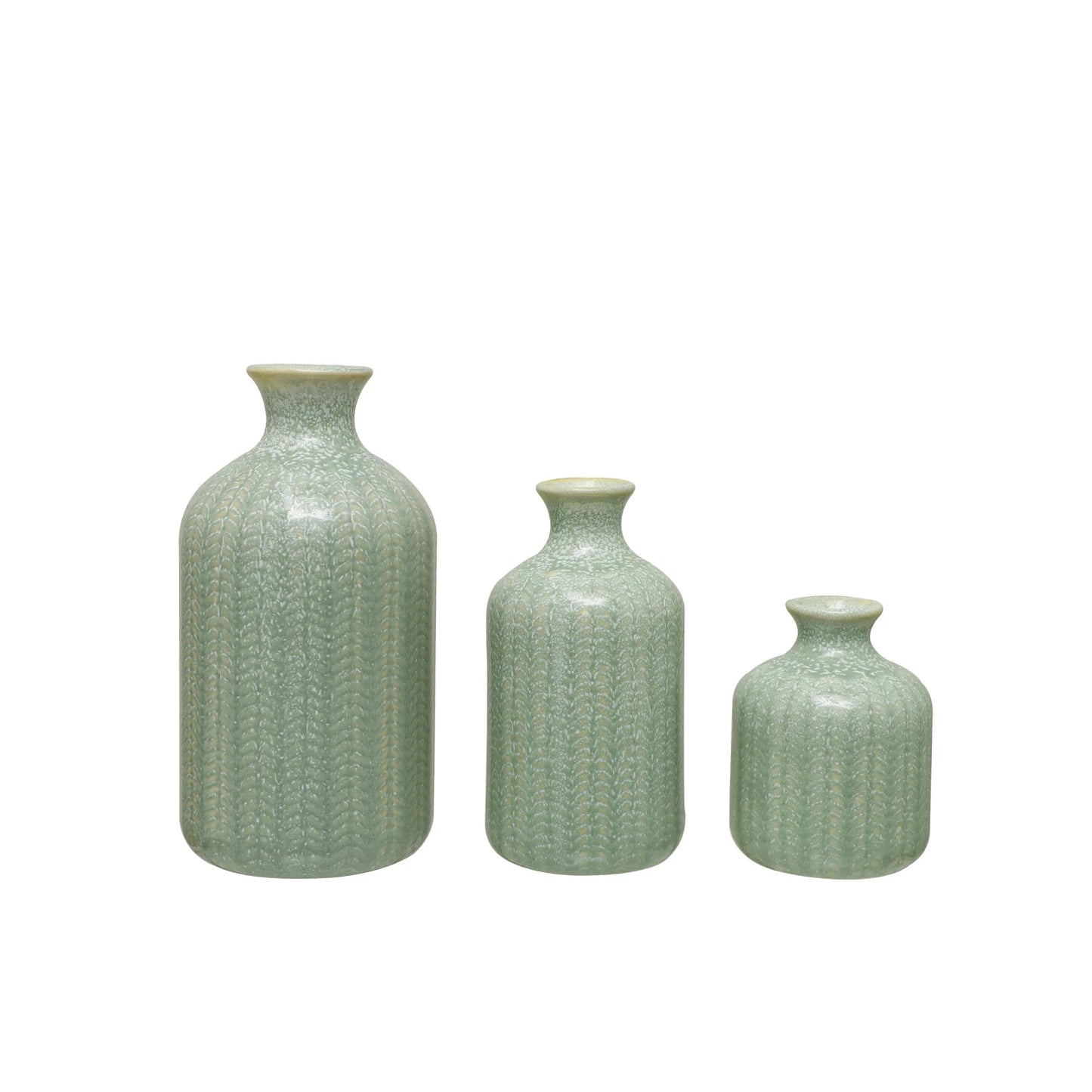 Embossed Stoneware Vases, the Feathered Farmhouse