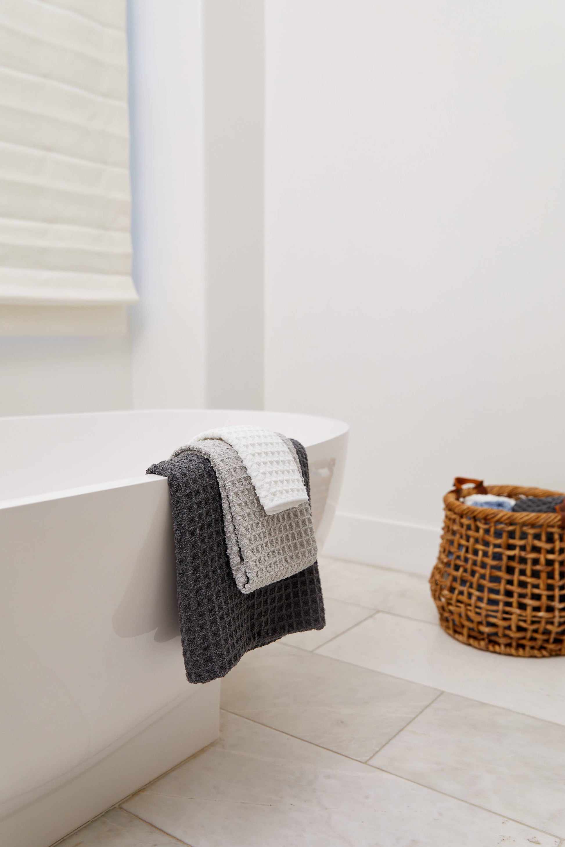 Cloud Waffle Washcloth Set, Feathered Farmhouse