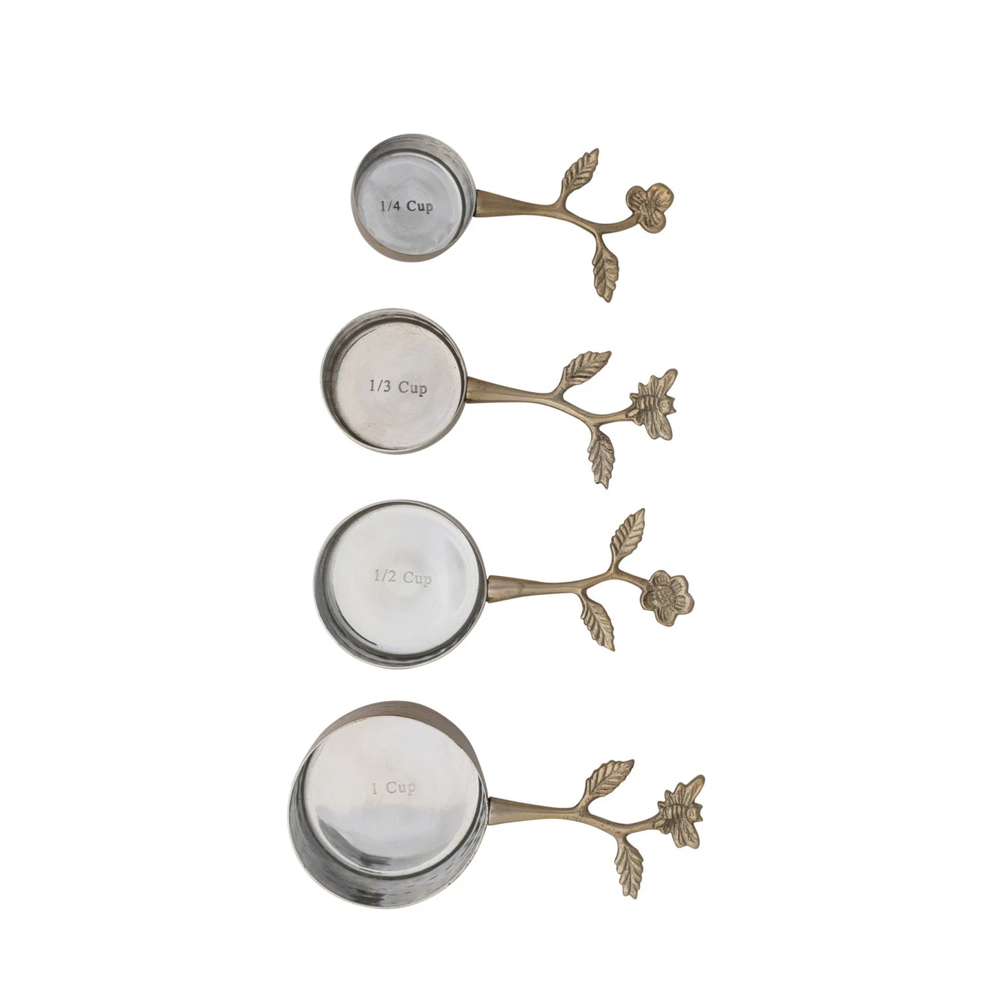 Stainless Steel + Cast Aluminum Measuring Cups, The Feathered Farmhouse