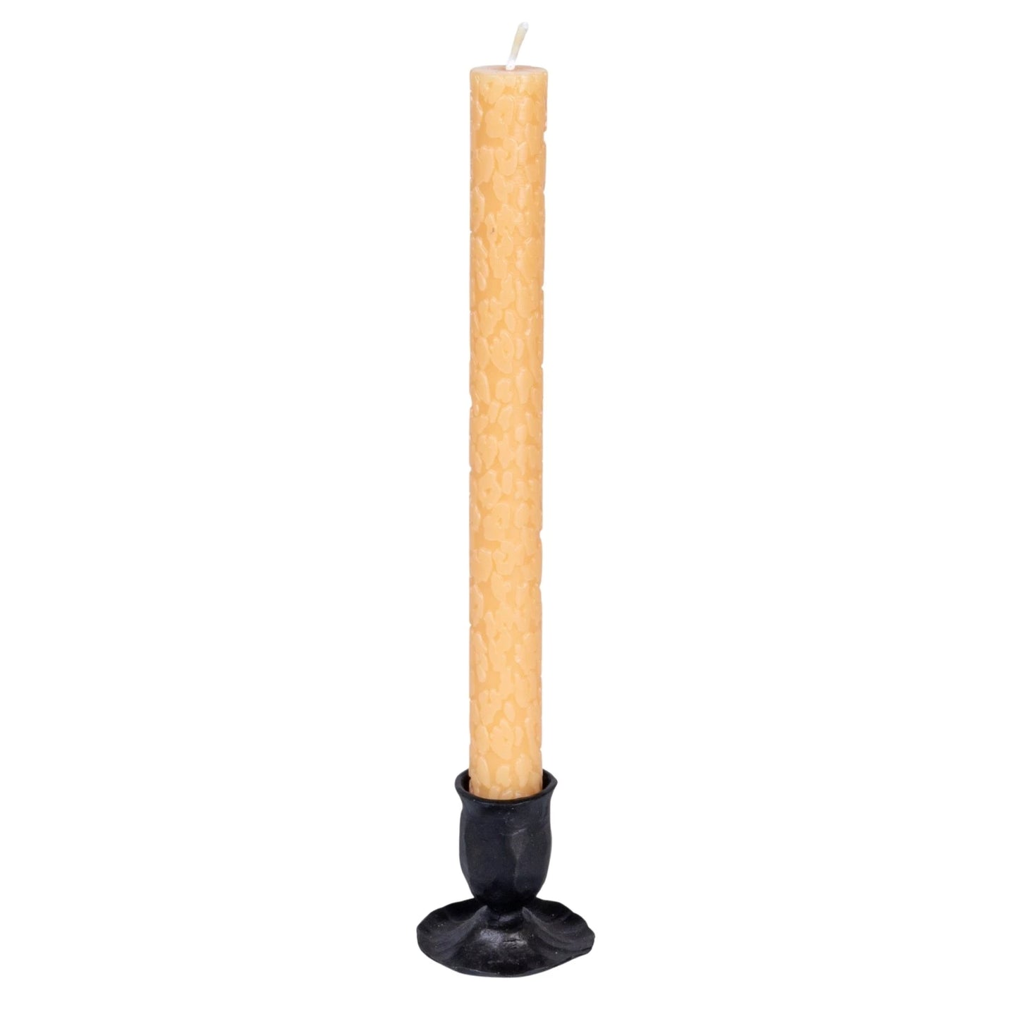 Hand-Forged Cast Iron Taper Holder, Feathered Farmhouse