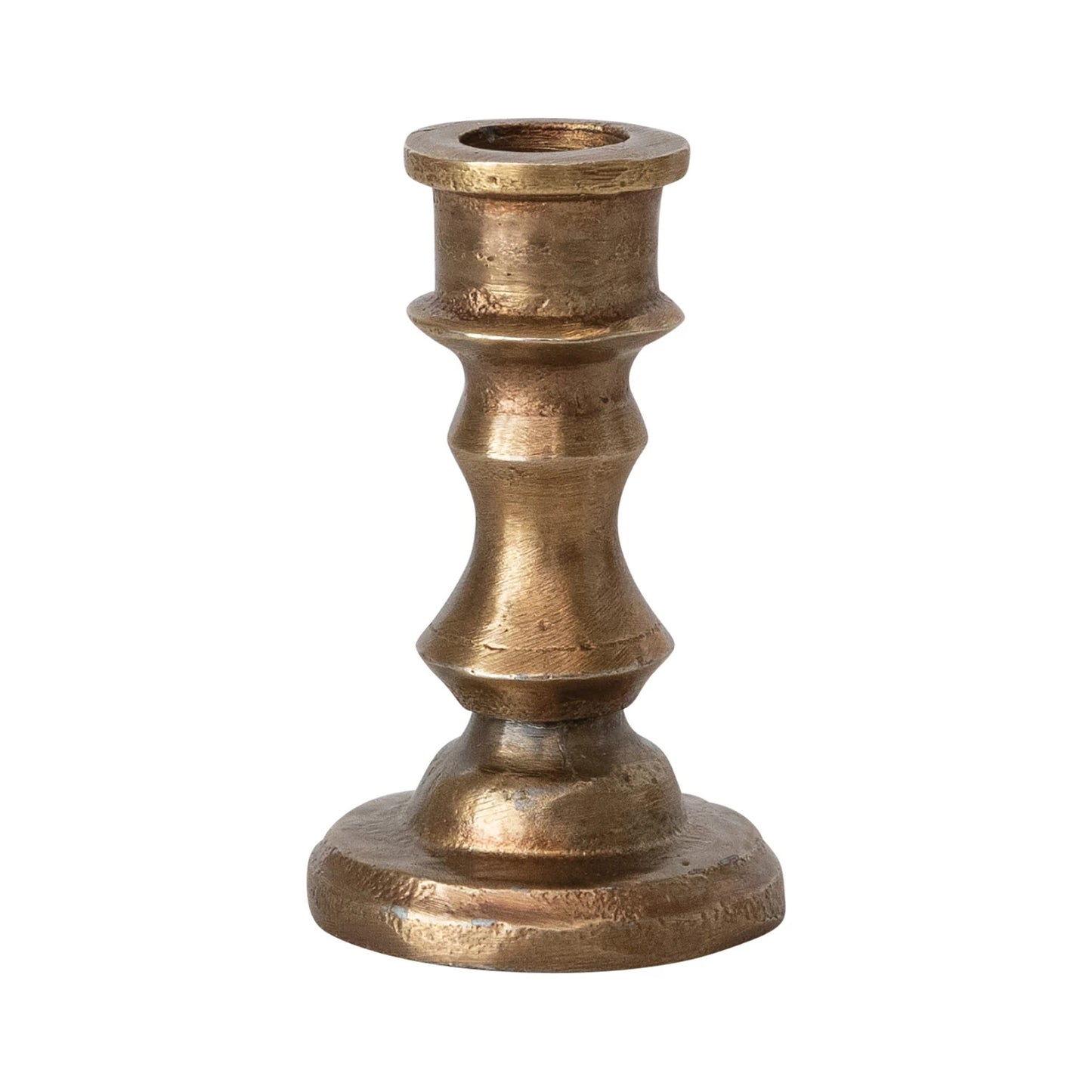 Cast Aluminum Taper Holder, Feathered Farmhouse