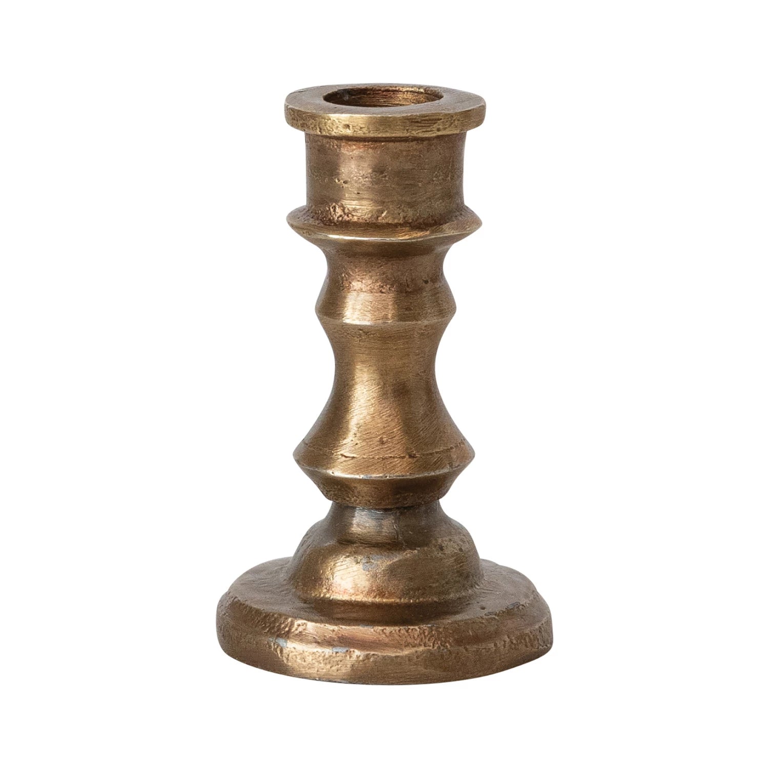 Cast Aluminum Taper Holder, Feathered Farmhouse