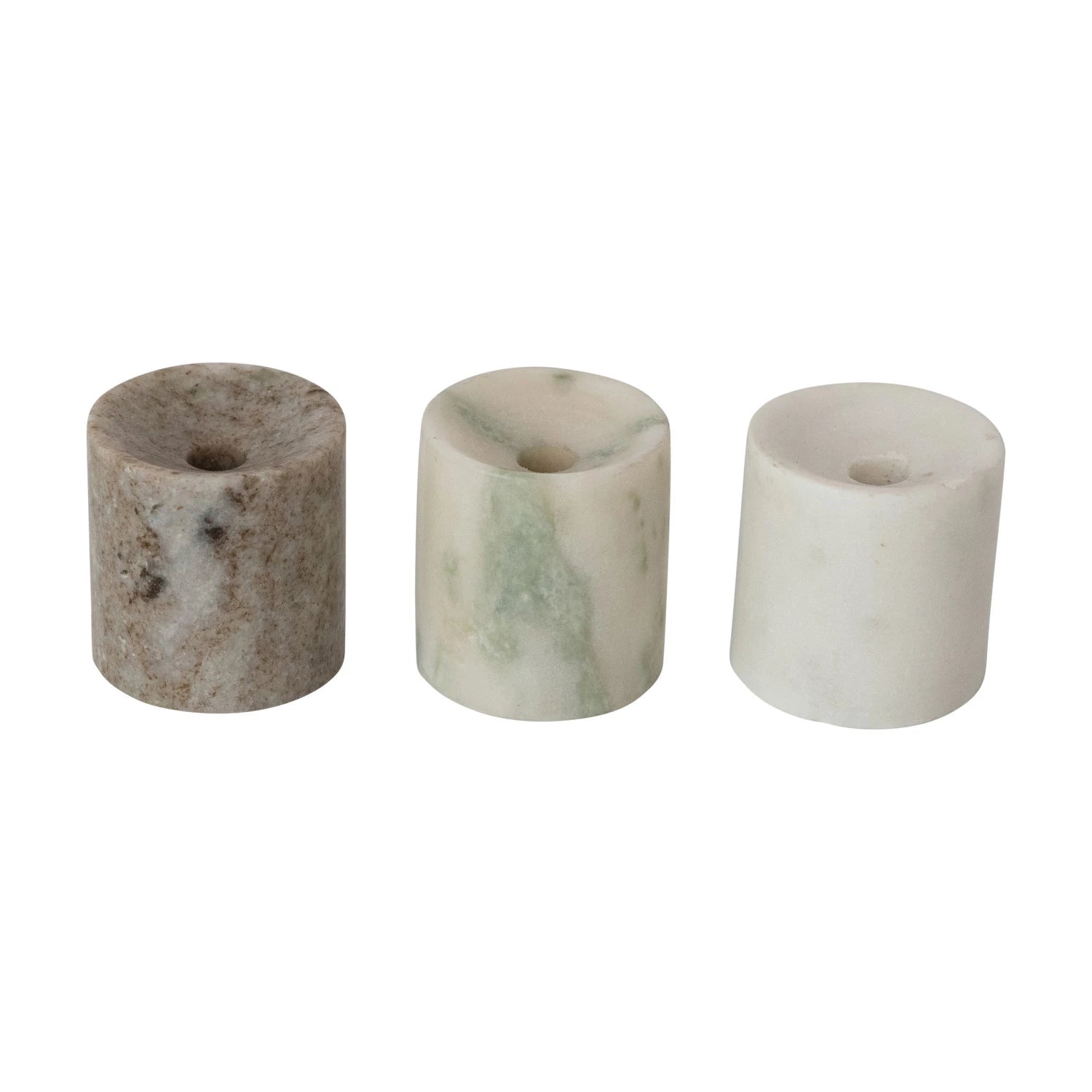 Marble Taper Holder, Feathered Farmhouse