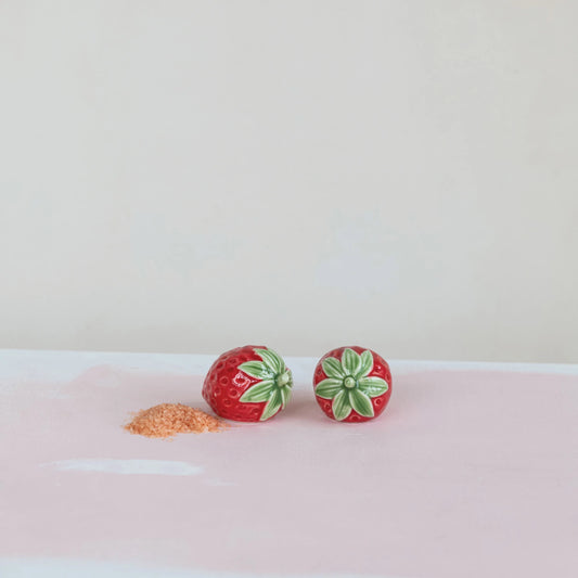 Strawberry Salt + Pepper Shaker, Feathered Farmhouse