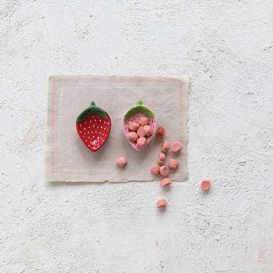 Strawberry Dish, Feathered Farmhouse