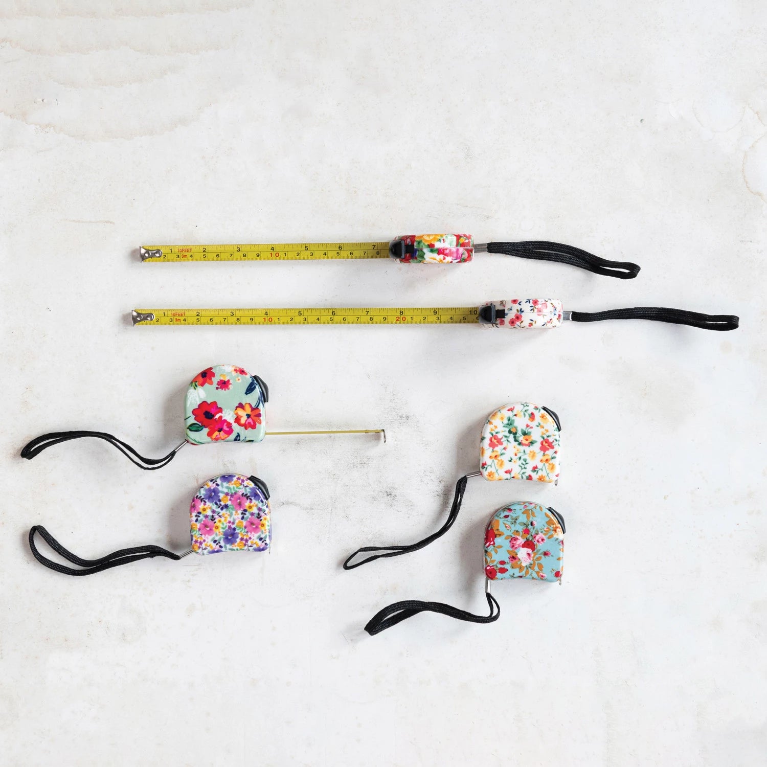 Tape Measure with Wrist Strap, Feathered Farmhouse