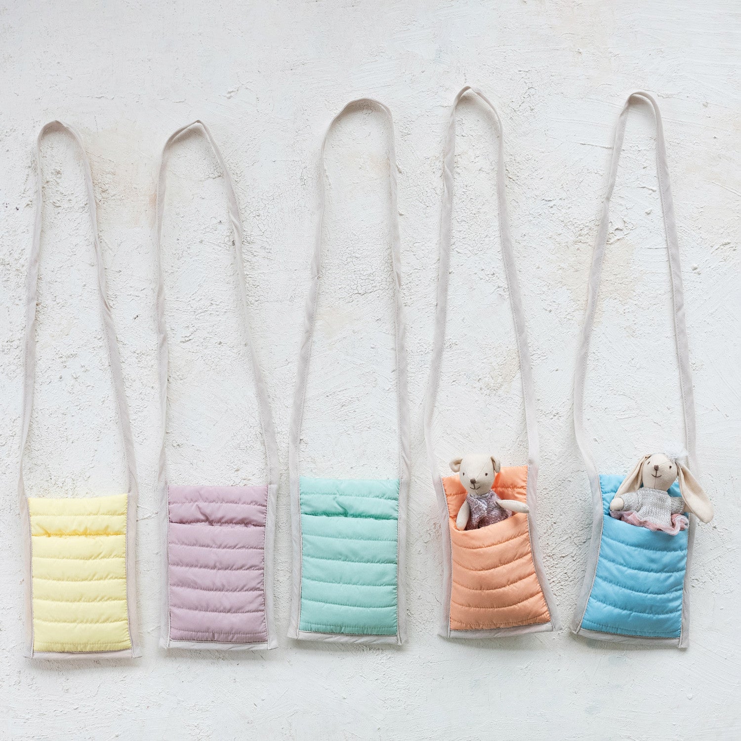 Puff Cross Body Plush Toy Holder, Feathered Farmhouse