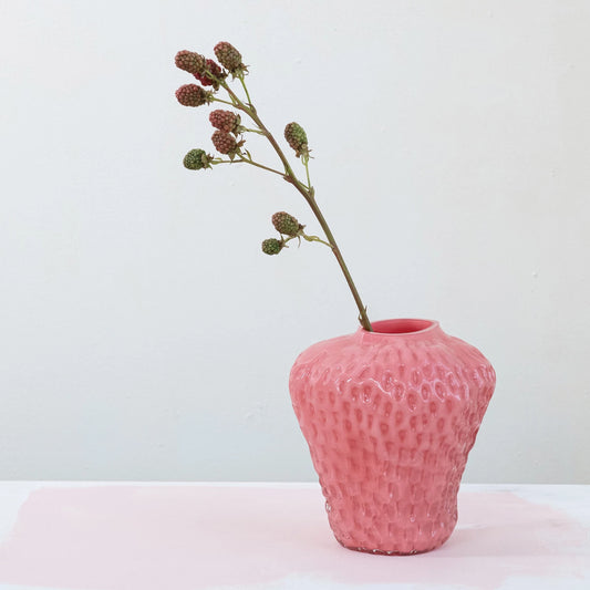 Strawberry Vase, Feathered Farmhouse