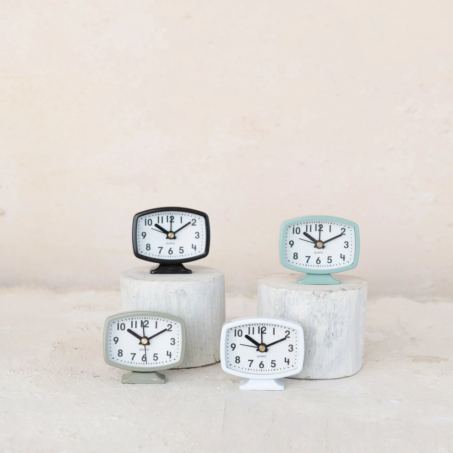 Metal Footed Alarm Clock, Feathered Farmhouse