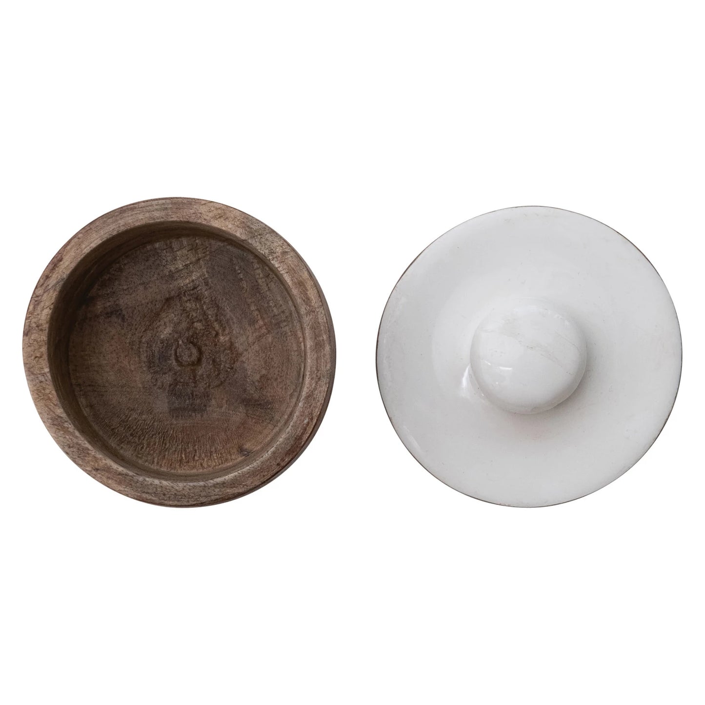 Mango Wood Pinch Pot, Feathered Farmhouse