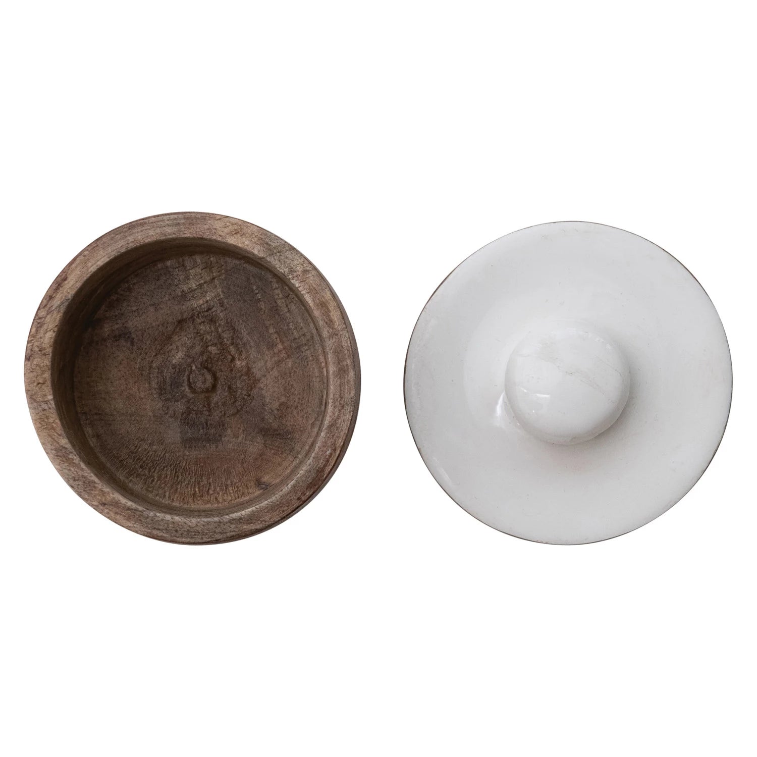 Mango Wood Pinch Pot, Feathered Farmhouse