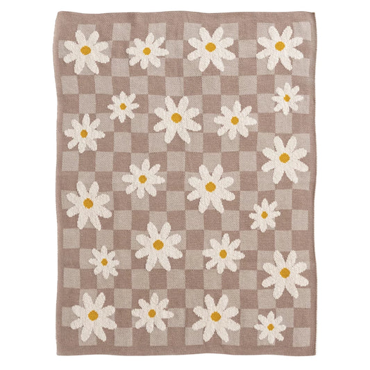 Baby Blanket with Daisies, Feathered Farmhouse