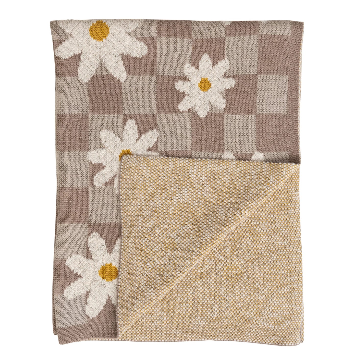 Baby Blanket with Daisies, Feathered Farmhouse