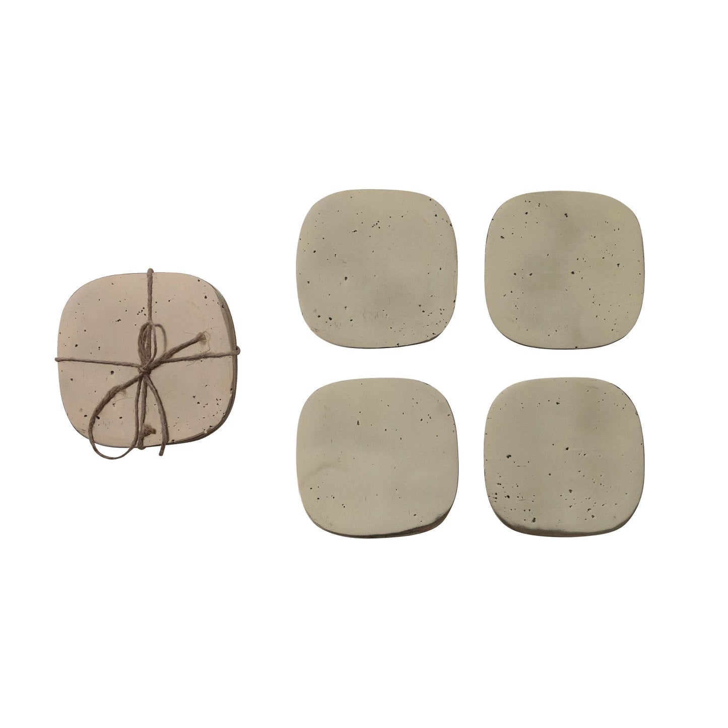 Pocked Aluminum Coasters, Feathered Farmhouse