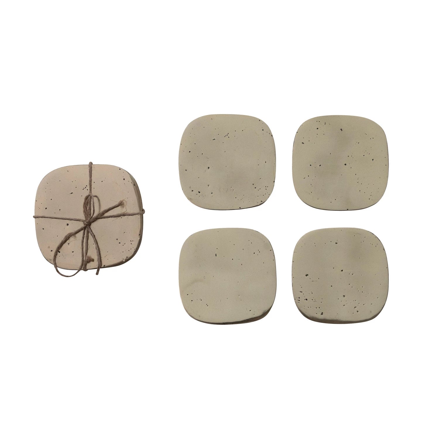 Pocked Aluminum Coasters, Feathered Farmhouse