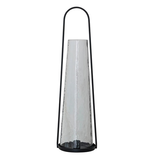Metal Lantern Taper Holder, Feathered Farmhouse