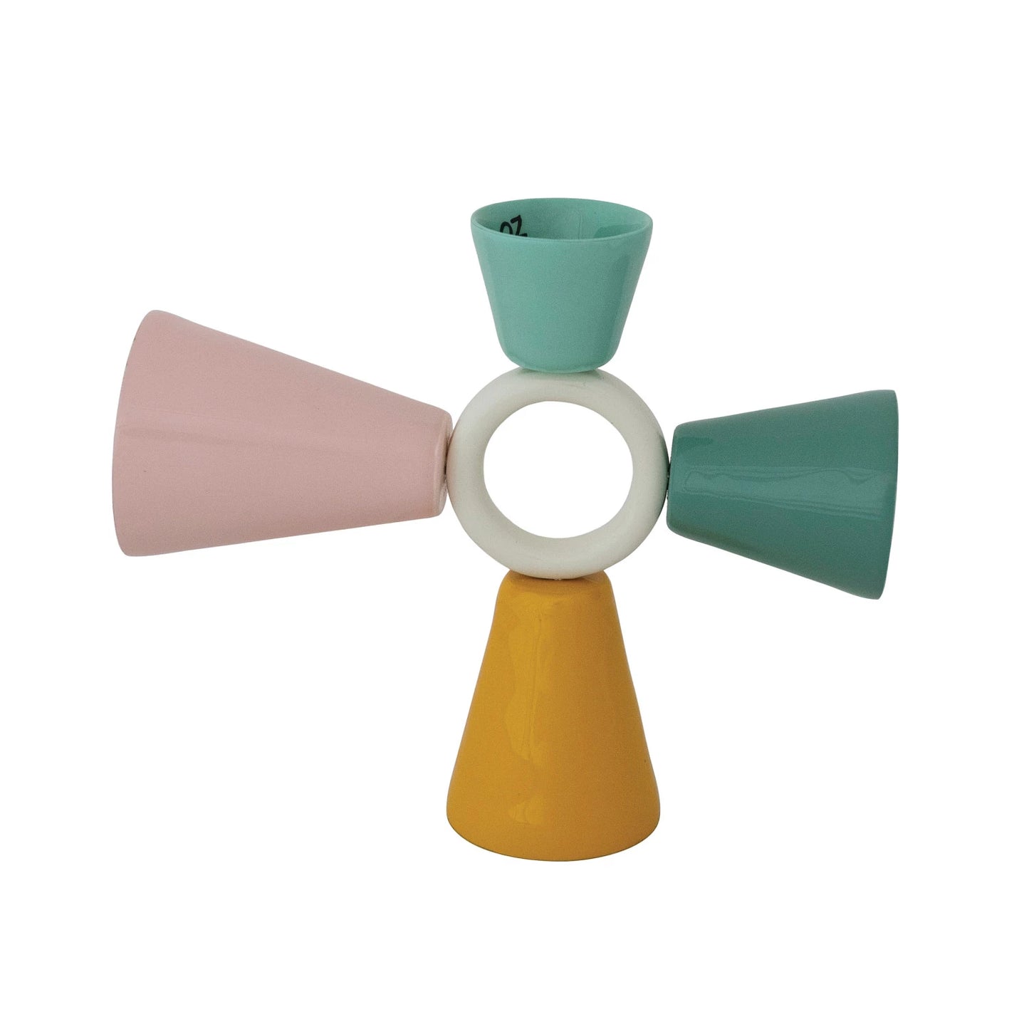 Enameled Metal 4-Way Jigger, Feathered Farmhouse
