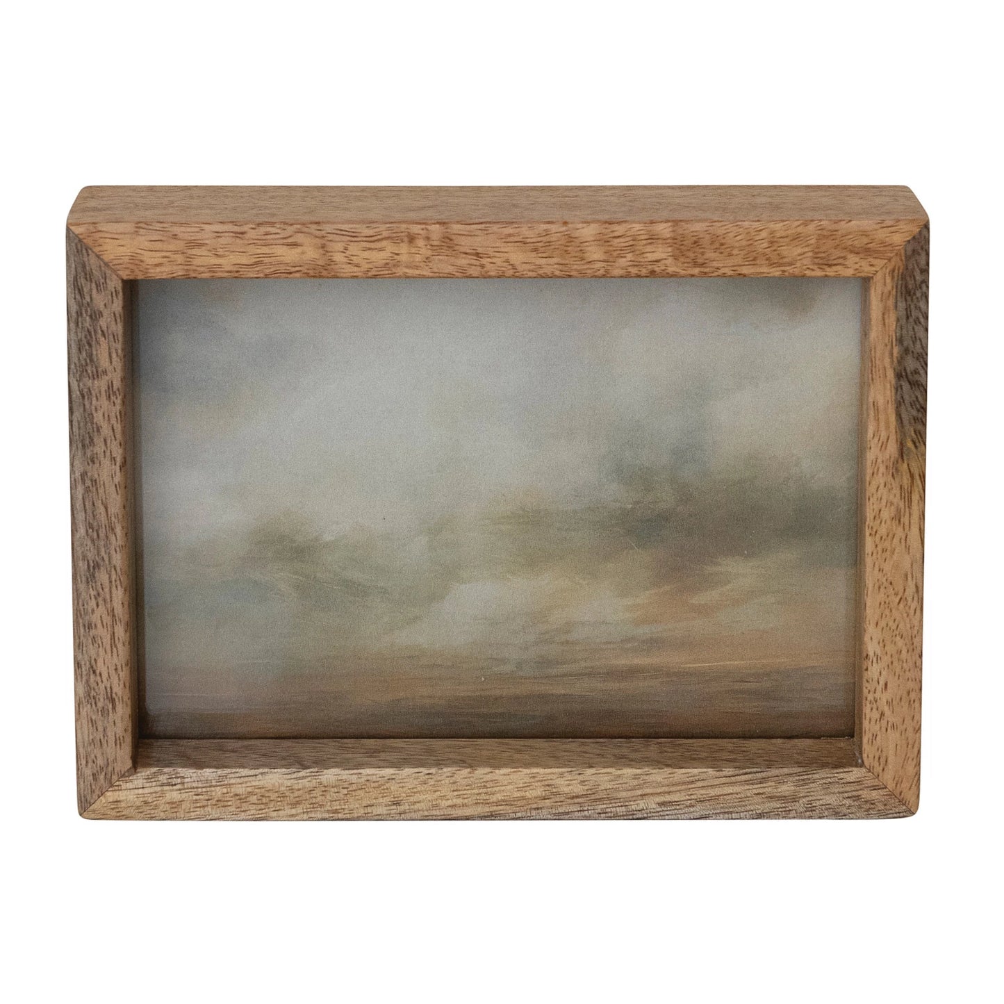 Floating Two-Sided Photo Frame, Feathered Farmhouse