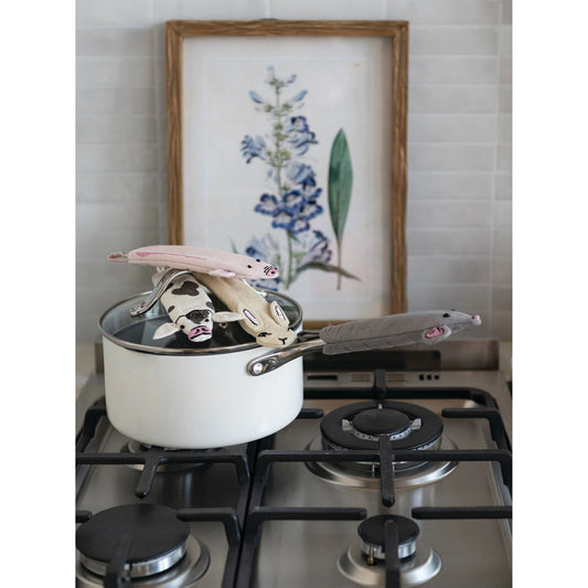 Animal Pot Handle Cover, Feathered Farmhouse