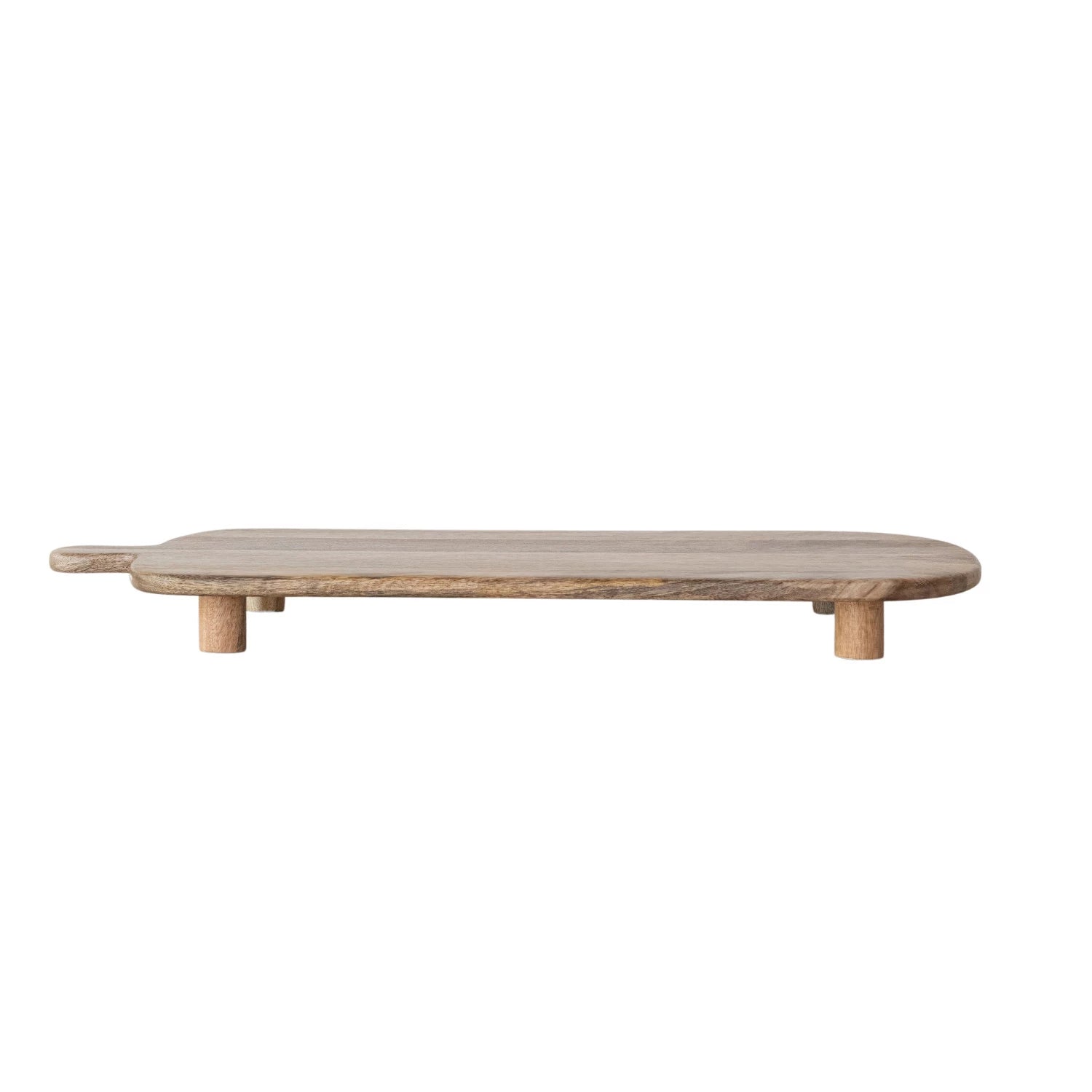 Mango Wood Footed Serving Board, Feathered Farmhouse