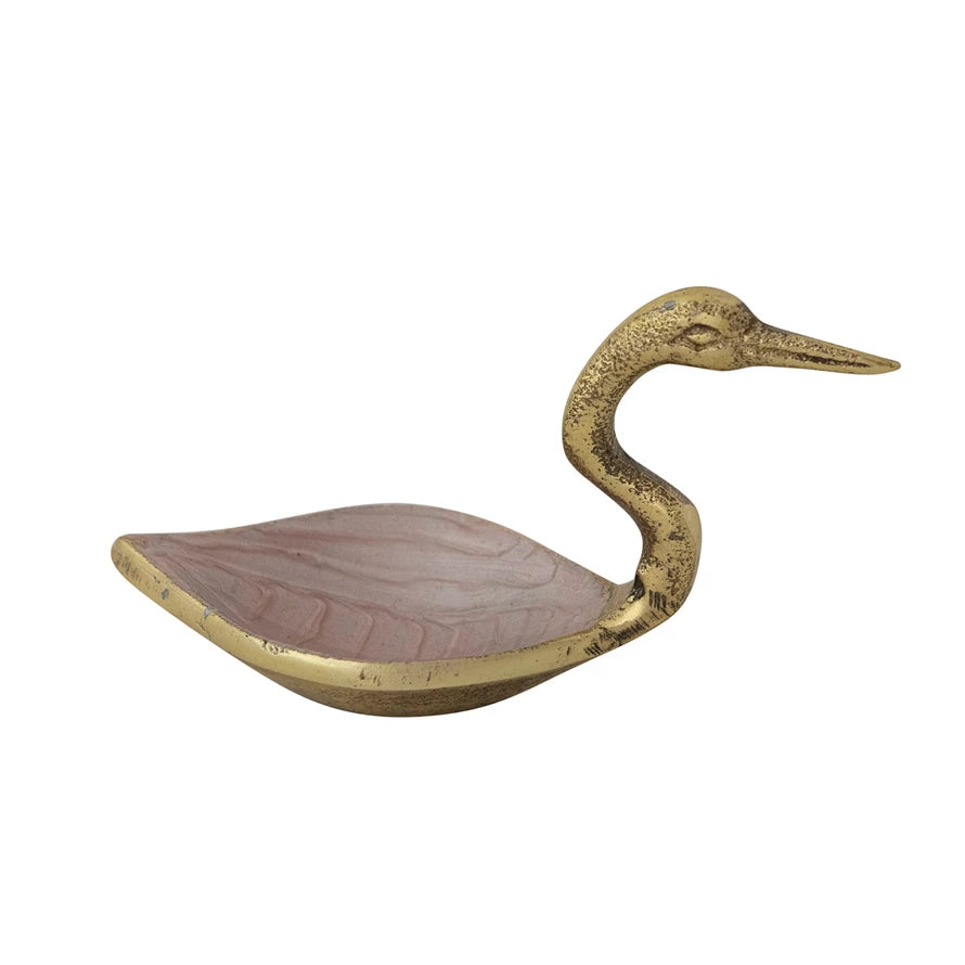 Enameled Cast Aluminum Bird Bowl, Feathered Farmhouse