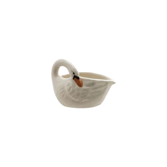 Stoneware Swan Creamer, Feathered Farmhouse