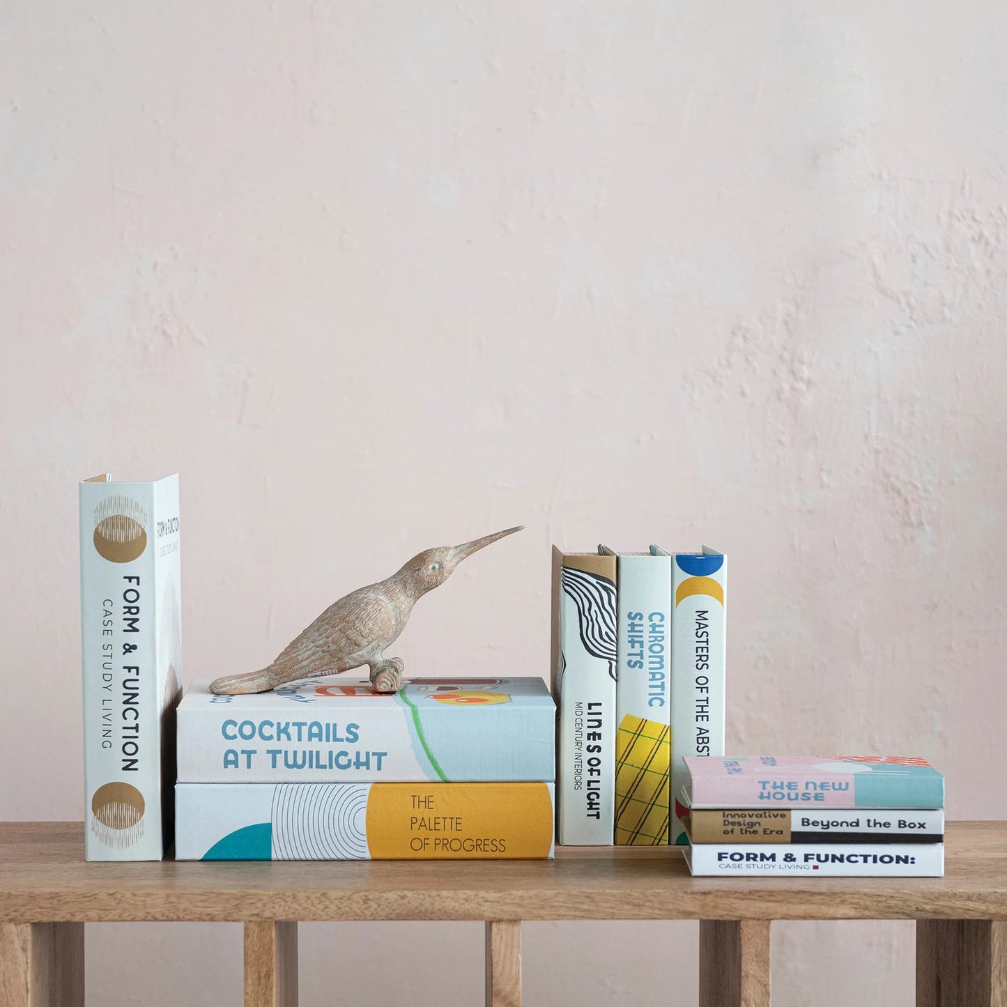Canvas Book Storage Boxes, Feathered Farmhouse