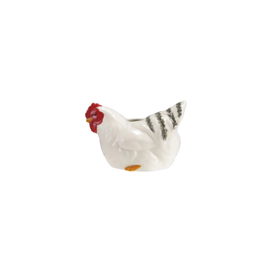 Stoneware Hen Shaped Vase, Feathered Farmhouse