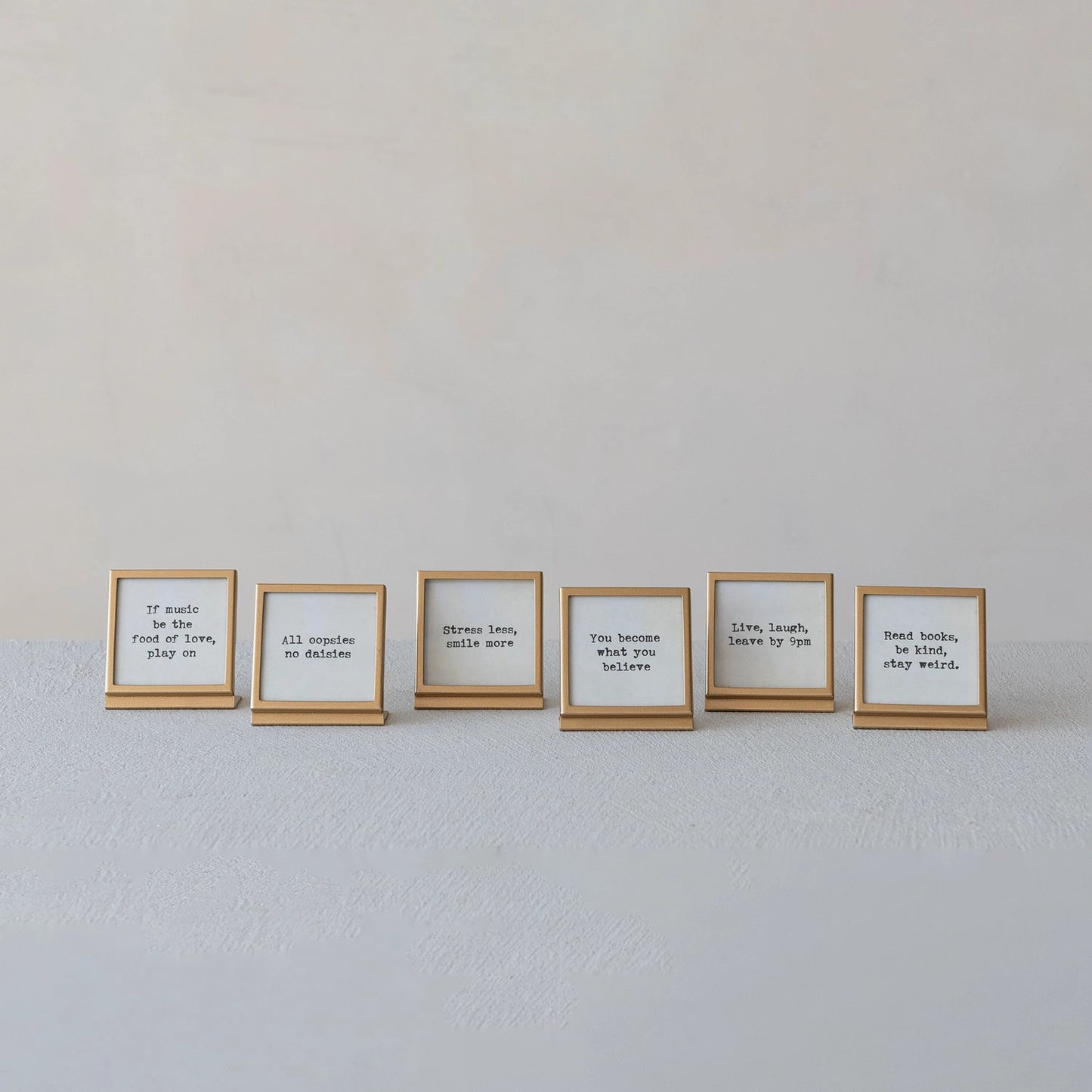 Metal & Glass Frame Easel and Saying