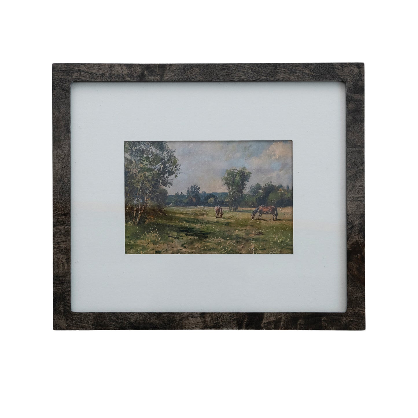 Wall Photo Frame with White Mat, Feathered Farmhouse