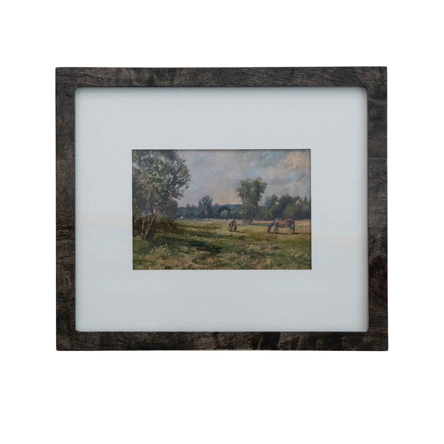 Wall Photo Frame with White Mat, Feathered Farmhouse