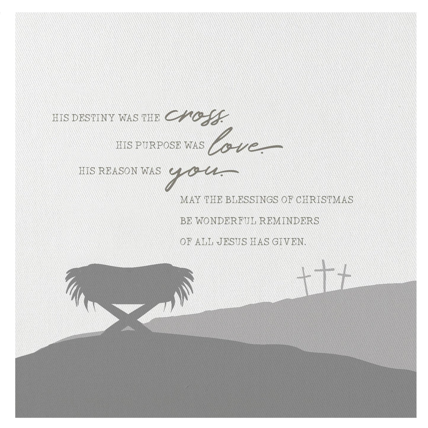 Manger to Cross Mini Canvas, Feathered Farmhouse