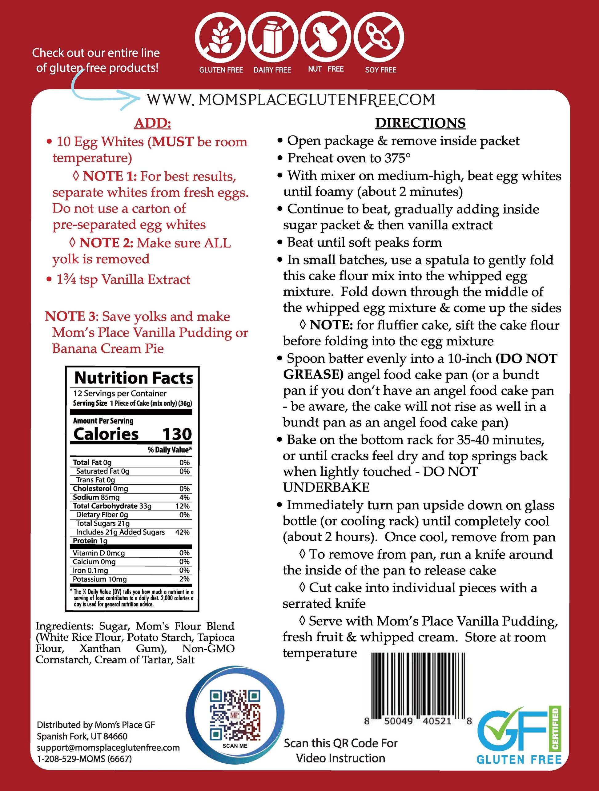 Gluten-Free Angel Food Cake Mix, Feathered Farmhouse